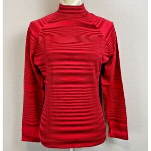 1960s Glenayr Kitten Red 100% Pure Virgin Wool‎ Sweater Raglan Sleeve Size M